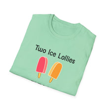 Load image into Gallery viewer, Adult Sizes "Two Ice Lollies, Please" Tee Shirt
