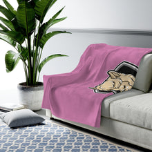 Load image into Gallery viewer, Roscoe Logo Plush Blanket (Pink)