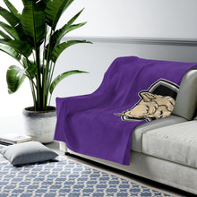 Load image into Gallery viewer, Roscoe Logo Plush Blanket (Purple)