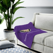 Load image into Gallery viewer, Roscoe Logo Plush Blanket (Purple)