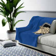 Load image into Gallery viewer, Roscoe Logo Plush Blanket (Blue)