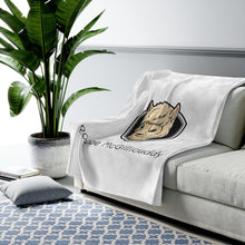 Load image into Gallery viewer, Roscoe Logo Plush Blanket (White)