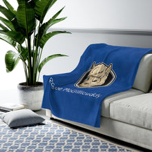 Load image into Gallery viewer, Roscoe Logo Plush Blanket (Blue)