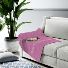 Load image into Gallery viewer, Roscoe Logo Plush Blanket (Pink)