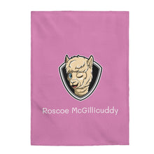 Load image into Gallery viewer, Roscoe Logo Plush Blanket (Pink)