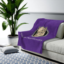 Load image into Gallery viewer, Roscoe Logo Plush Blanket (Purple)