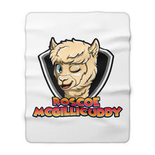 Load image into Gallery viewer, Roscoe Logo Sherpa Fleece Blanket
