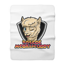 Load image into Gallery viewer, Roscoe Logo Sherpa Fleece Blanket
