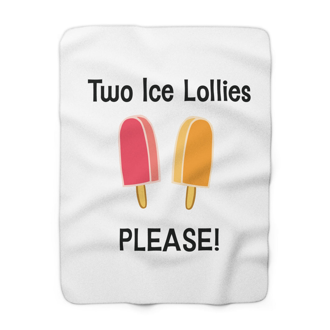 Two Ice Lollies Sherpa Fleece Blanket