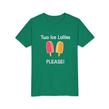 Load image into Gallery viewer, Kids Sizes &quot;Two Ice Lollies, Please&quot; Tee Shirt

